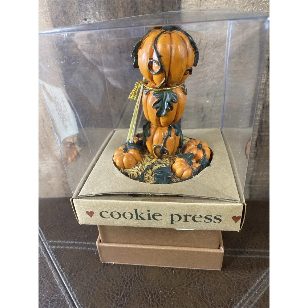 Vintage 1997 Shaker Hearth Pumpkin Patch‎ Cookie Press New In Box Halloween Fall